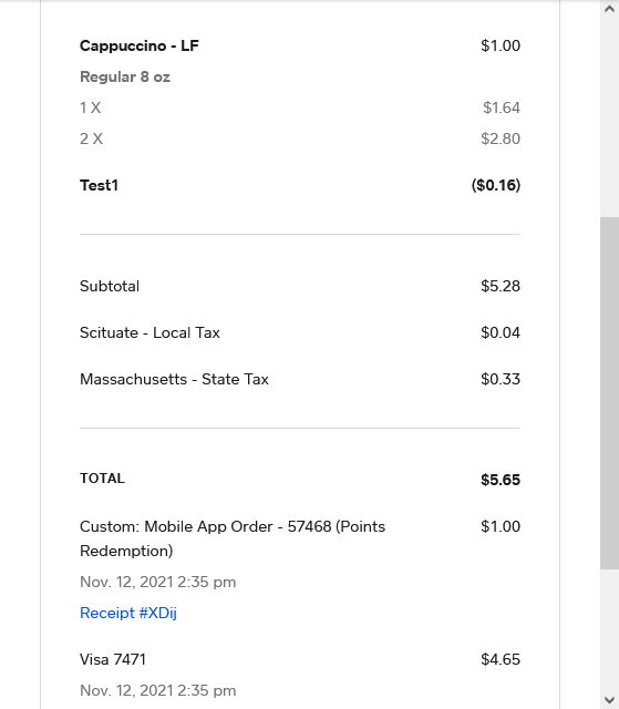 Coupon codes in your square connected mobile app